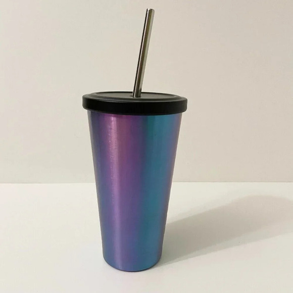 Starbucks 2014 Iridescent Cold Cup Stainless Steel  Tumbler 16 oz - Picture 13 of 16